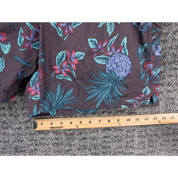 Saxx Swim Trunks Mens XL Dark Purple Floral Print Cannonball 2N1 Lined Beach - Picture 8 of 10